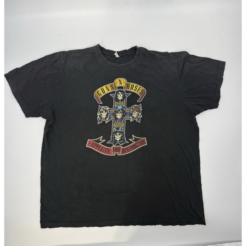 Guns N Roses Appetite for Destruction Black Graphic T-Shirt Mens Large